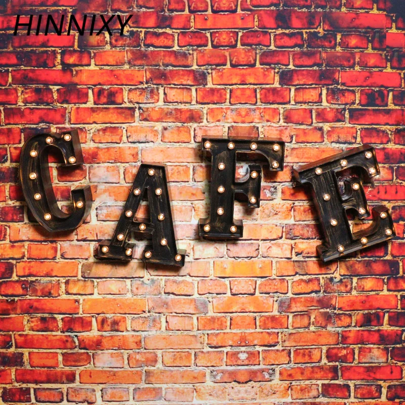 Hinnixy 26 букв LED Ретро Железный ночник Алфавит праздник свадьба Вечеринка День