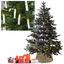 30 or 50 Warm White LED Clip On Candle Christmas Tree Indoor Fairy String Lights
