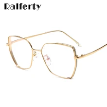 Ralferty, модный синий светильник, очки для женщин, роскошный кристалл, неправильные декоративные, без диоптрий, оправы для оптических линз, женские, D16008