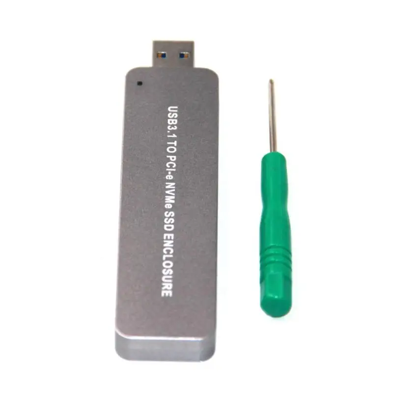M.2 SSD чехол USB 3,1 type-A к M.2 NVME PCI-e SSD корпус M.2 M-Key твердотельный накопитель адаптер мобильный чехол для 2242/2260/2280