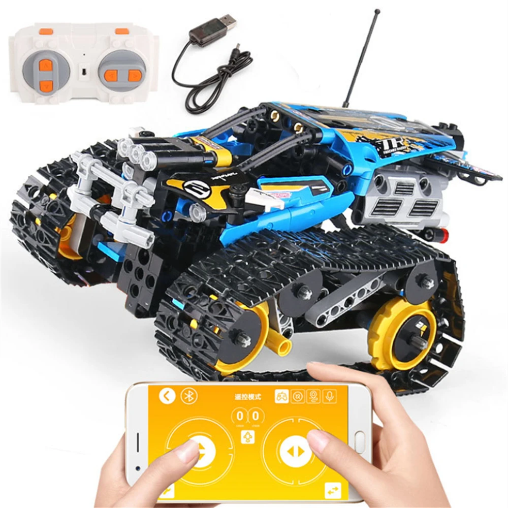 391 шт. приложение RC вездеход электронные строительные блоки модель автомобиля
