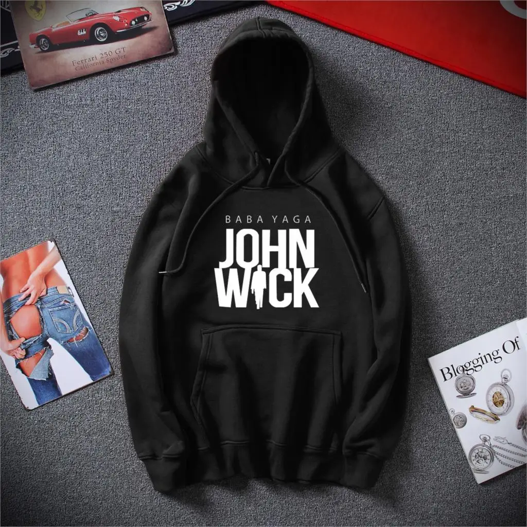 Новая зимняя уличная толстовка с капюшоном John Wick Chapter 3 Keanu Reeves Модная хлопковая толстовка с капюшоном Sudadera hombre