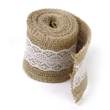

Rouleau Ruban en Jute et Dentelle Accessoire Bordure pour Couture Artisanat