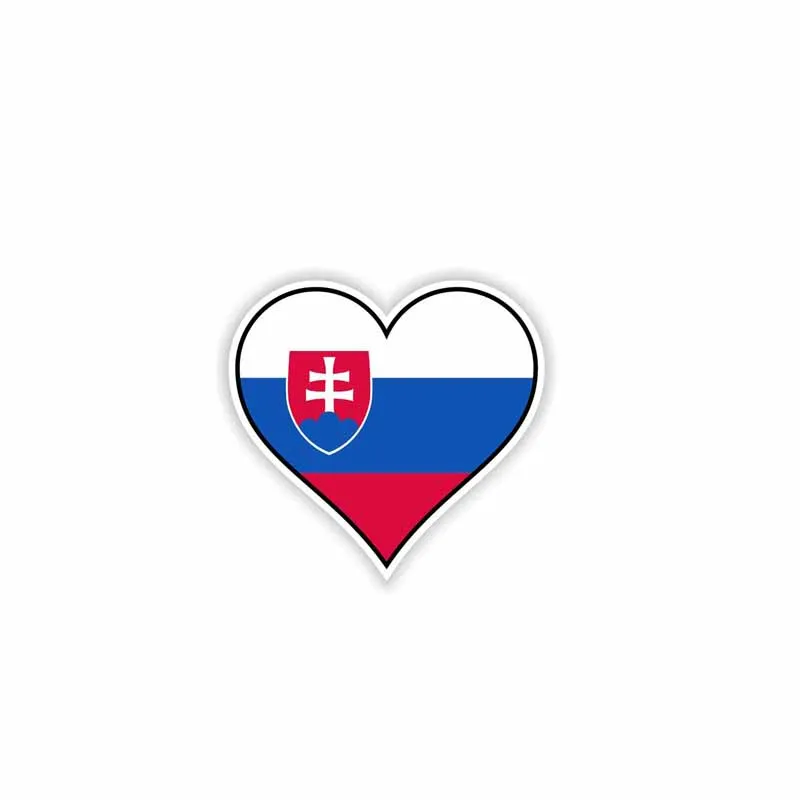 Aliauto модная наклейка на автомобиль с изображением сердца, флага Словакии, Виниловая наклейка, чехол с царапинами для Mercedes W204 hyundai Ix35 Toyota, 11 см* 11 см