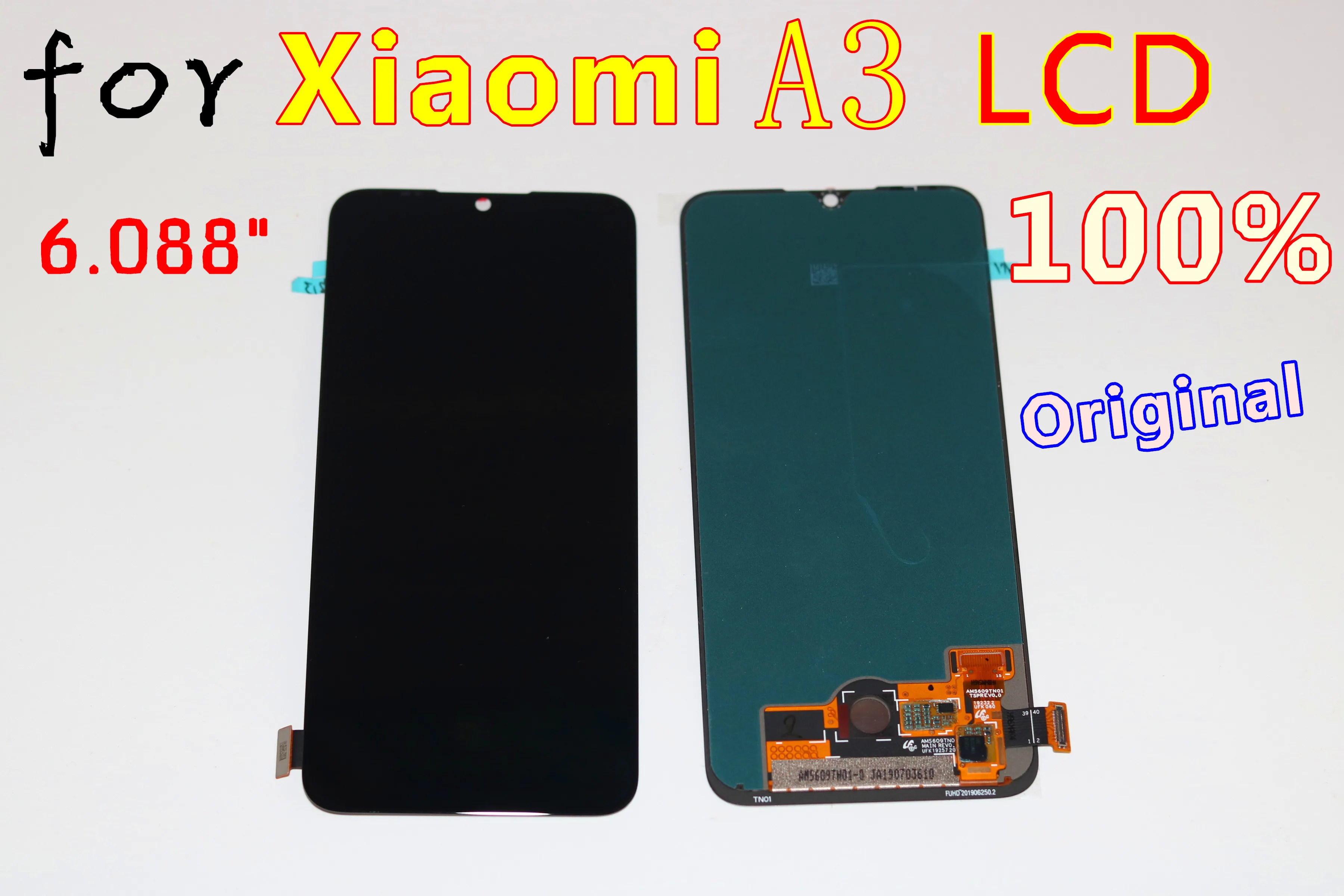 6.08'' Amoled Original Lcd For Xiaomi Mi A3 Lcd Xiaomi A3 Display