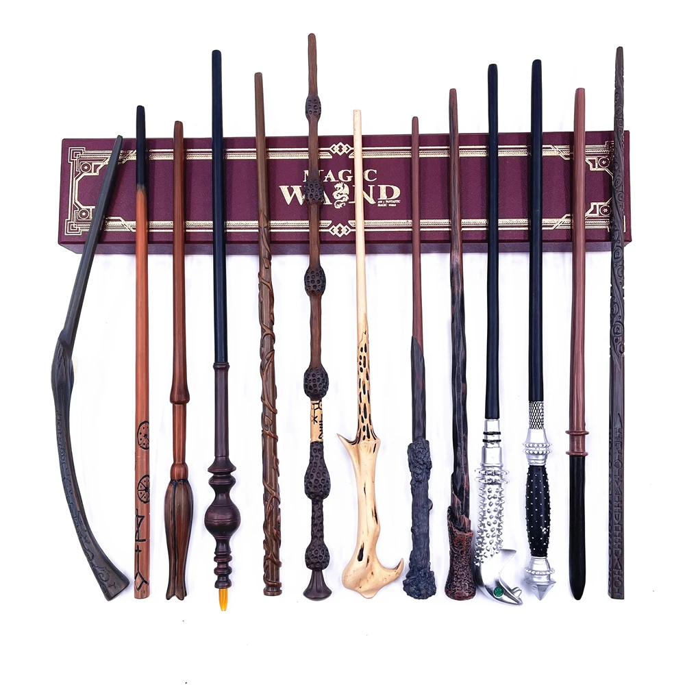 Metal Core Wand Cosplay Malfoy Voldemort Hermione Wand Box Children's Surprise Birthday Gift Game Props Wand