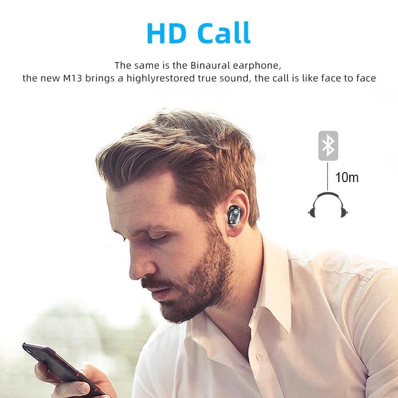 TECSIRE 6D стерео беспроводные наушники TWS Bluetooth с сенсорным управлением прозрачные