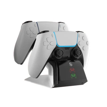 

Dual Charger for DualSense Charging Dock Station with LED Indicator for PlayStation 5 PS5 Wireless Controller US Plug AC Adapter