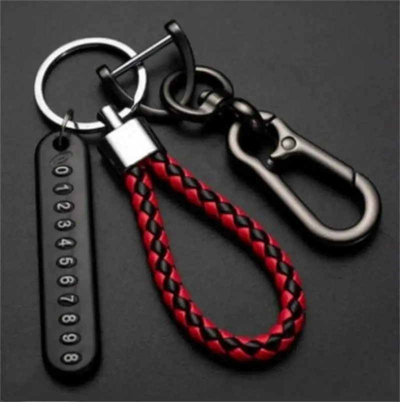

Anti-Lost Car Key Pendant Split Rings Keychain Phone Number Card Keyring Auto Vehicle DIY Key Chain Car Accessories with call