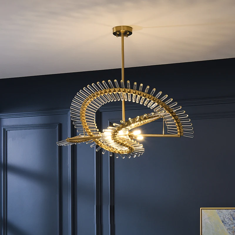 American light luxury glass Pendant lights modern Nordic creative personality designer new living room bedroom led lamp