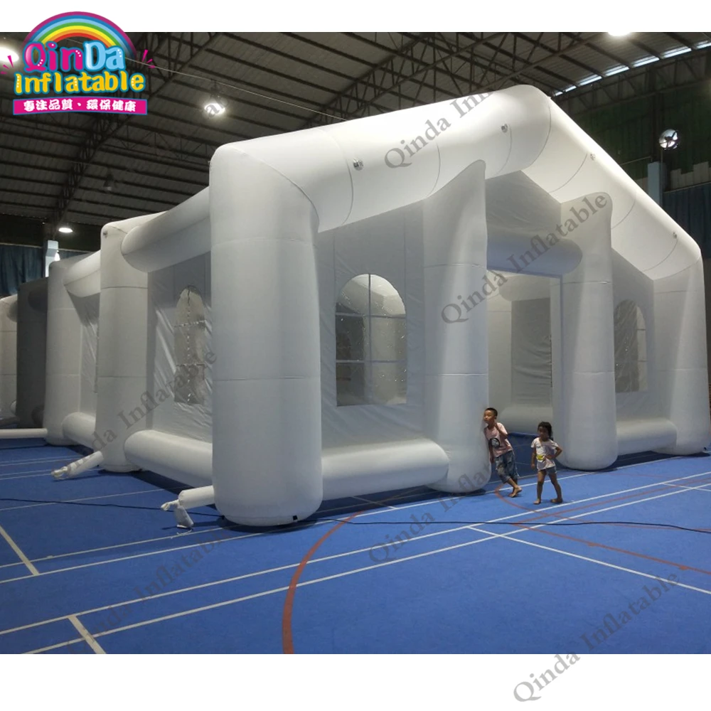 Outdoor Commercial Inflatable Cube Party Tent,duarble Customized Inflatable Oxford Cloth Tent With Led Light 4