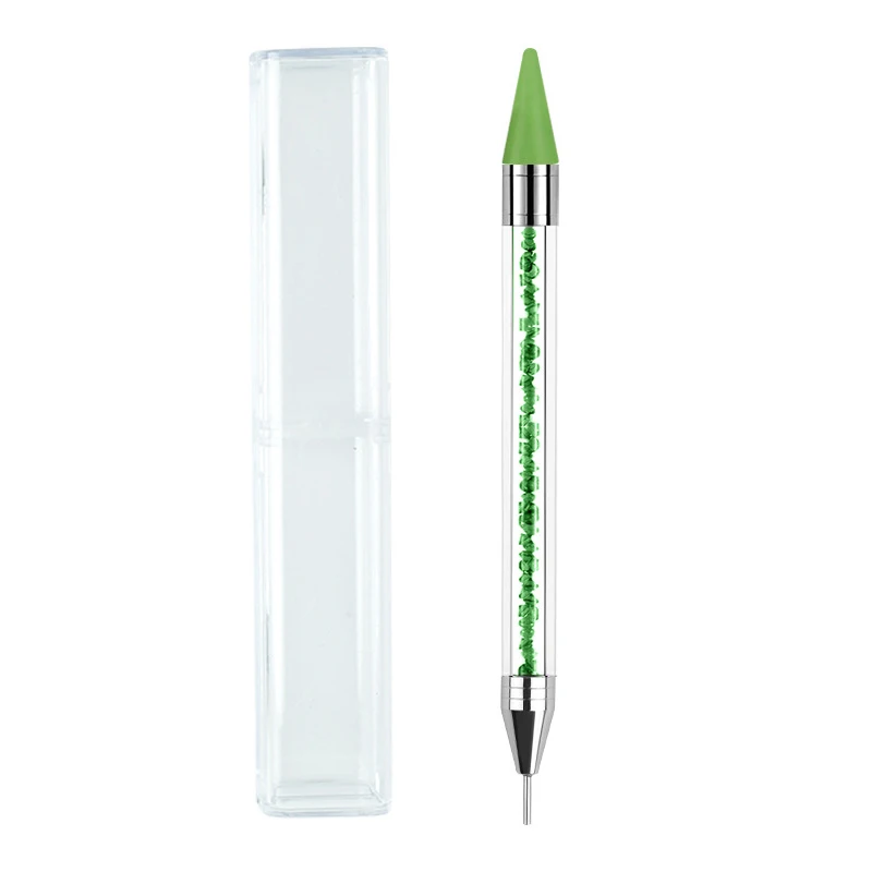 Craft Supplies Crystal Picking Tool DIY Point Rhinestone Pick Tool Acrylic Metal Dotting Wax Pen Rhinestones Gem Picker Crystal Picking Nail Art Studs Dotter