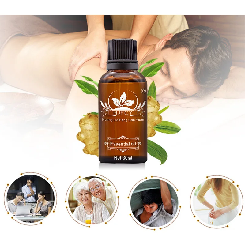 

HJFCY Cold-Repellent Plant Therapy Lymphatic Detoxification Ginger Oil Natural Essence Oil Antiperspirant Body Massage Bath Care