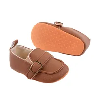 2020 Baby First Walker 1Pair Baby Girl Boy Infant Cute Fashion Solid Shoes Peas Shoes PU Leather Baby Shoes Soft Bottom Toddler 3