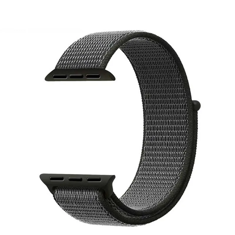 Петля, тканый нейлоновый ремешок для apple watch, ремешок 42 мм, 38 мм, спортивный тканевый нейлоновый браслет 44 мм 40 мм наручных часов iwatch, 4/3/2/1 - Цвет ремешка: Dark Olive