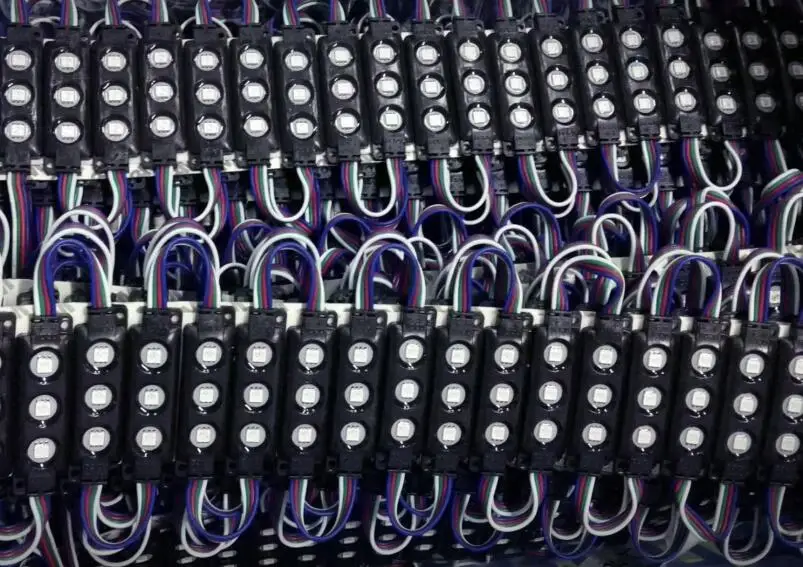 Супер яркий 5050 RGB светодиодный модуль 3 светодиодный s лампы Водонепроницаемый 0.72 Вт 12 В DC для Светодиодный канал письмо реклама