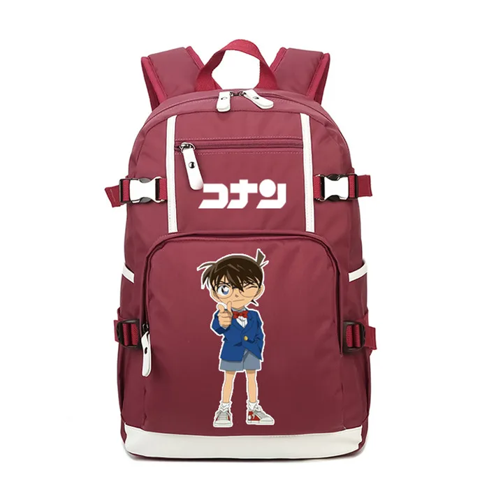 24 Detective Conan женский розовый Рюкзак Kawaii Bookbag унисекс дорожная сумка детские школьные сумки для подростков рюкзак для девочек с отделением для ноутбука - Цвет: 24