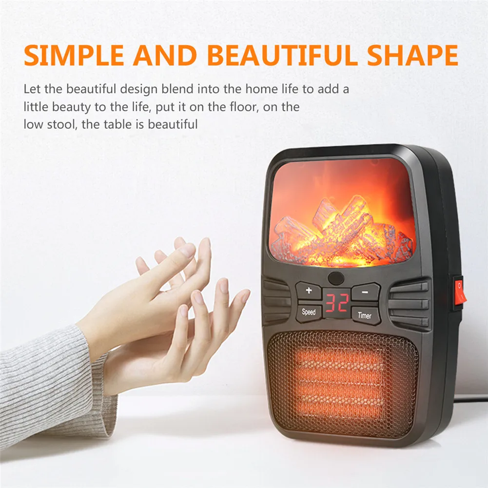  Mini Table Electronic Heater Hot Air Blower Small Adjustable Home Office Winter Bedroom Hand Warmer - 4000191793087
