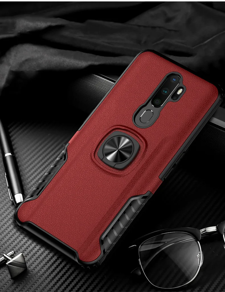 For OPPO A9 Case With Stand Magnet Armor shockproof Protective Back Cover case for oppo a5 A11X
