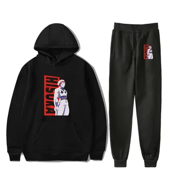 

Hot Hunter X Hunter Hisoka Tracksuit Men Sets Fashion Sporting Suit Hooded Sweatshirt +Sweatpants Boys Clothing Two Pieces Set