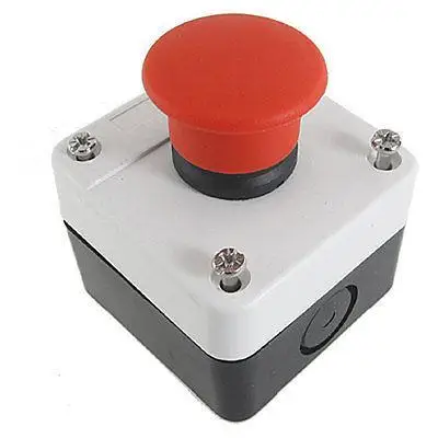 

AC 240V 3A NC Momentary Red Mushroom Cap Push Button Control Station