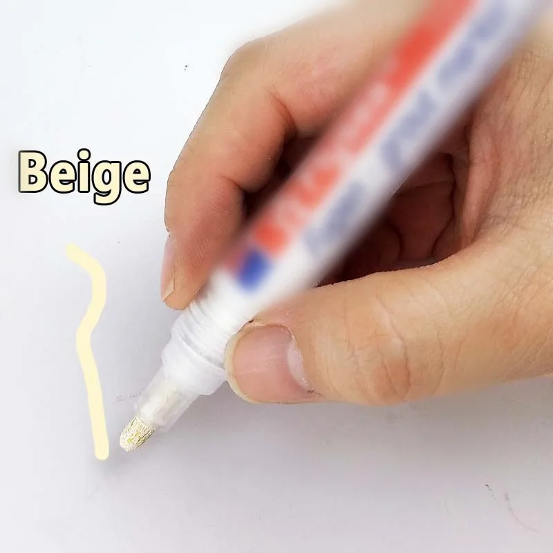 Beige Граут маркер самоклеящаяся плитка маркер ремонт стены ручка белый без запаха нетоксичный для плитки пол - Цвет: Beige