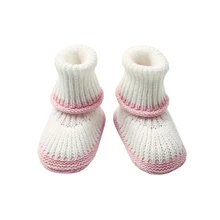 Обувь для новорожденных; мягкие носки для новорожденных; нескользящие вязаные носки-тапочки для маленьких мальчиков и девочек