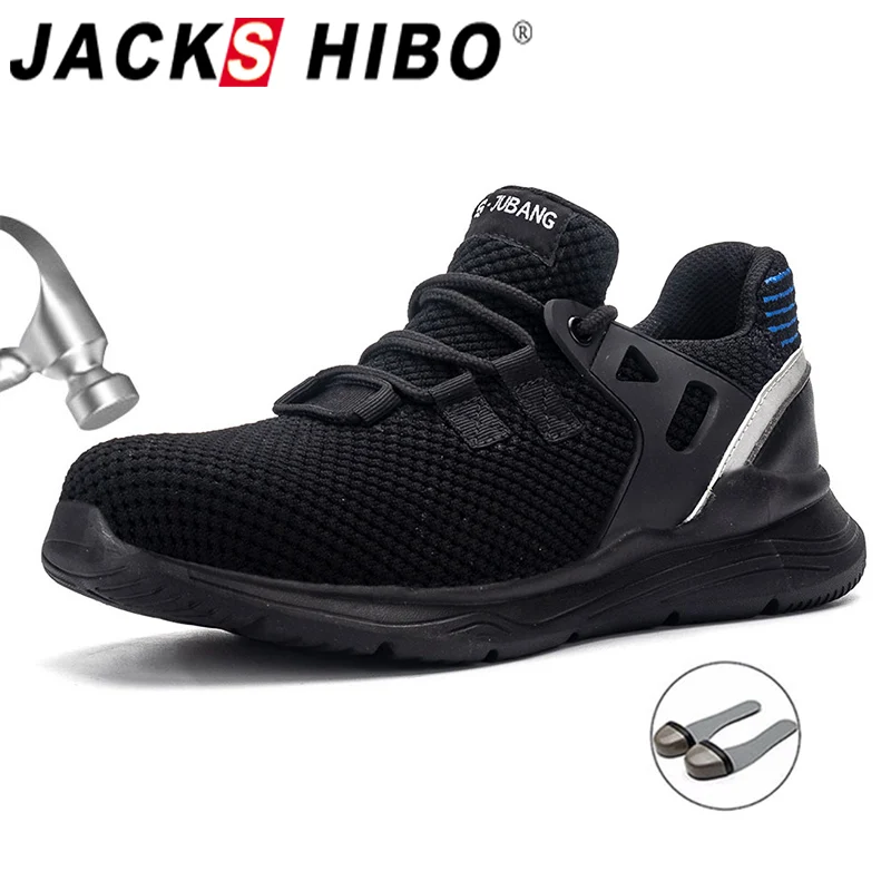 JACKSHIBO S3 Безопасная рабочая обувь для мужчин ботинки со стальным носком