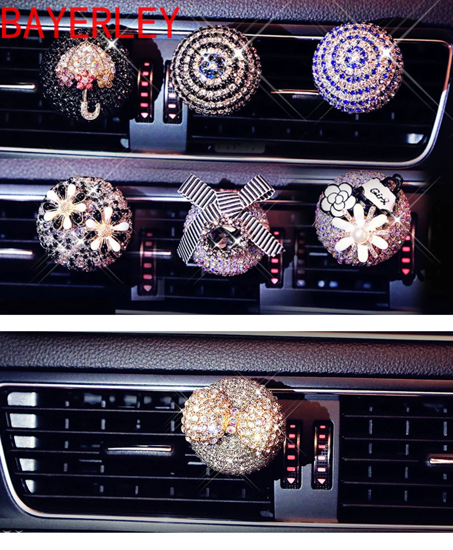 Алмазный освежитель воздуха для автомобиля цветок вентиляционный зажим авто