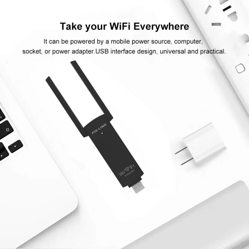 Беспроводной Wifi USB epeater Range удлинитель двойная антенна 300 Мбит/с 802.11b/g/n Wi-Fi усилитель сигнала
