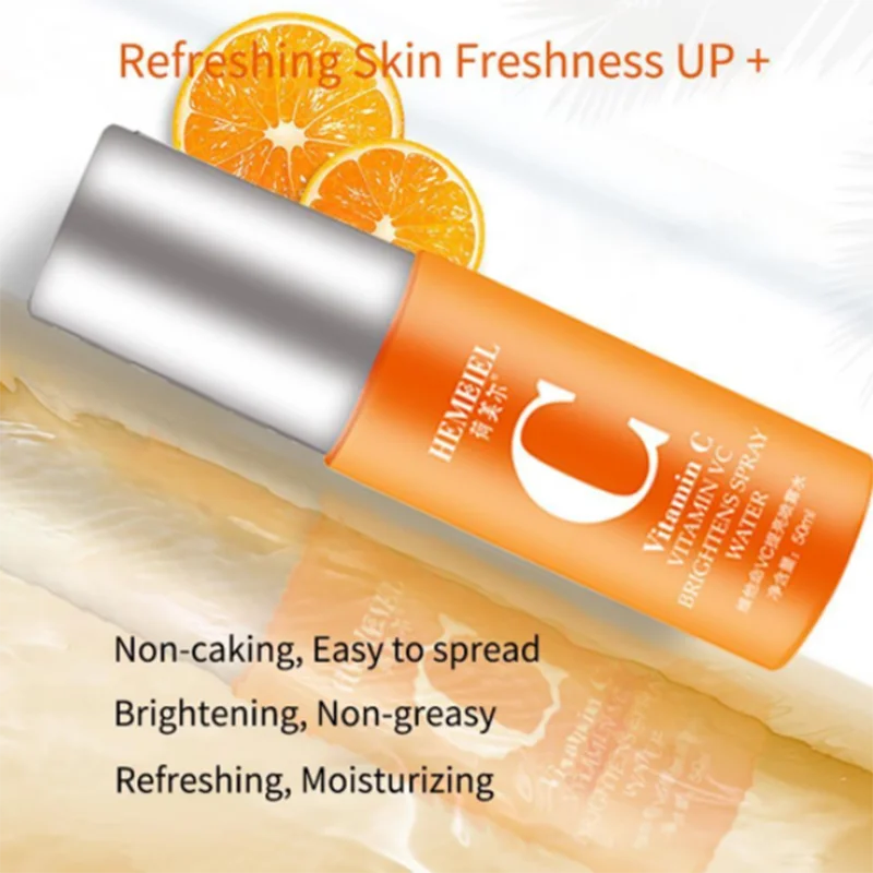 100% Pure Vitamin C Brightening Facial Spray Moisturizing Face Serum Shrink Pores Oil Control Whitening Skin Care |