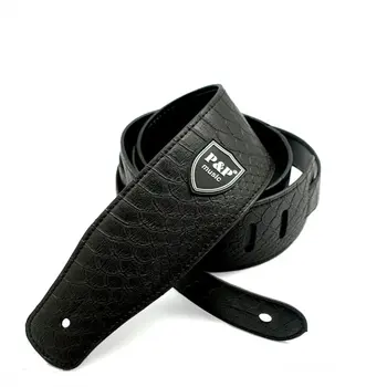

P&P Leather Genuine Guitar Strap 2.5 Inch Adjustable Soft Belt For Classical Bass Music Hobby Guitar Accessories