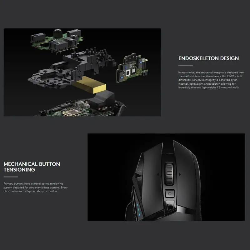 Беспроводная игровая мышь для игры в графическом стиле с поддержкой технологии logitech G502 HERO 16 K, макропрограммирование 16000 dpi, регулируемые мыши с 11 клавишами RGB