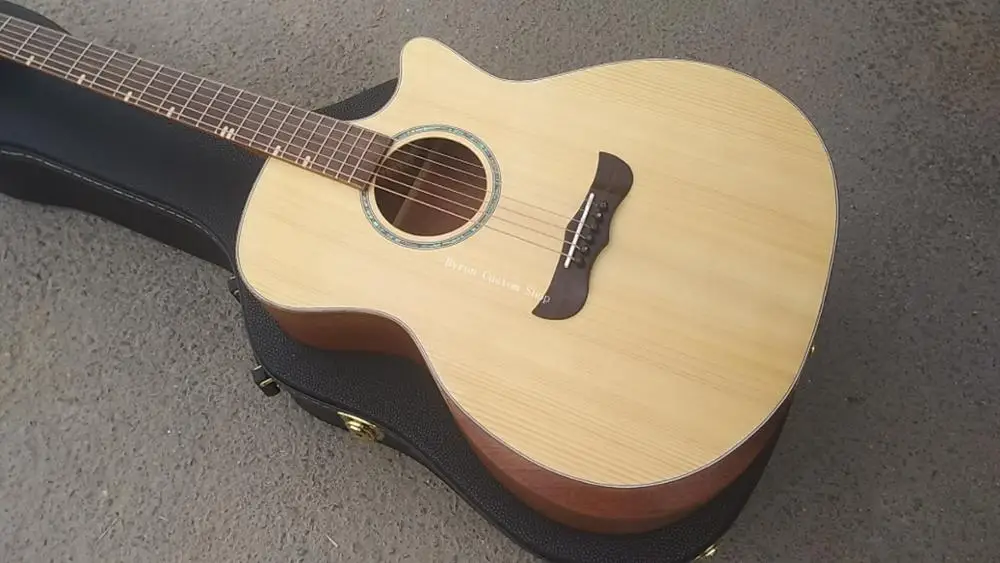 Spedizione Gratuita Top In Legno Massello Oem Di Alta Qualità 40 Pollici Ga Body Guitar Stock Liquidazione Guitarra Bracciolo In Vendita Personalizza 