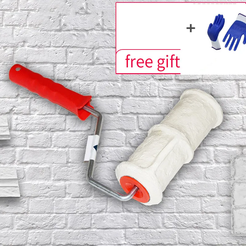

free ship Pattern Paint Roller Polyurethane Tool Environmental Protection Stamp Roller Decorative Cylinder Imitate Stone Wall