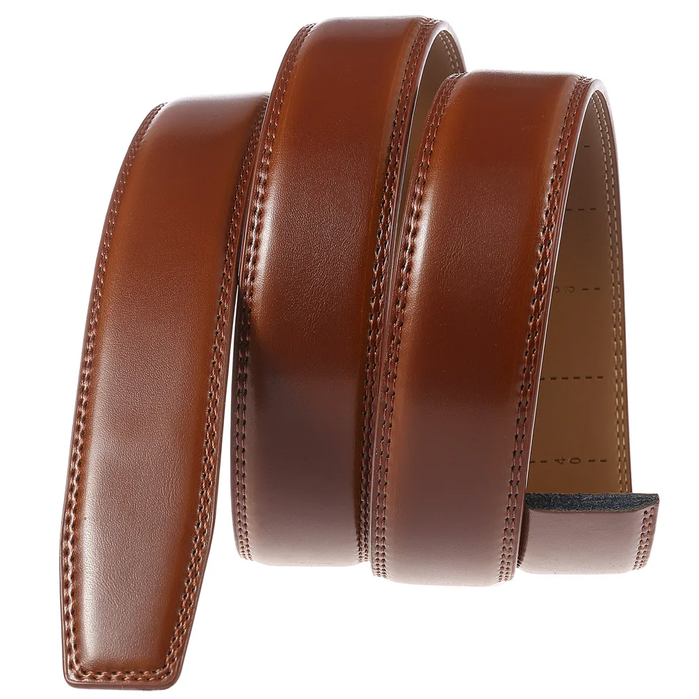 timberland belt 3.5 cm Belt No Buckle Cow Genuine Leather Belt Body for Automatic Buckle High Quality Black Brown Belts Without Buckle Cowskin mens dress belts