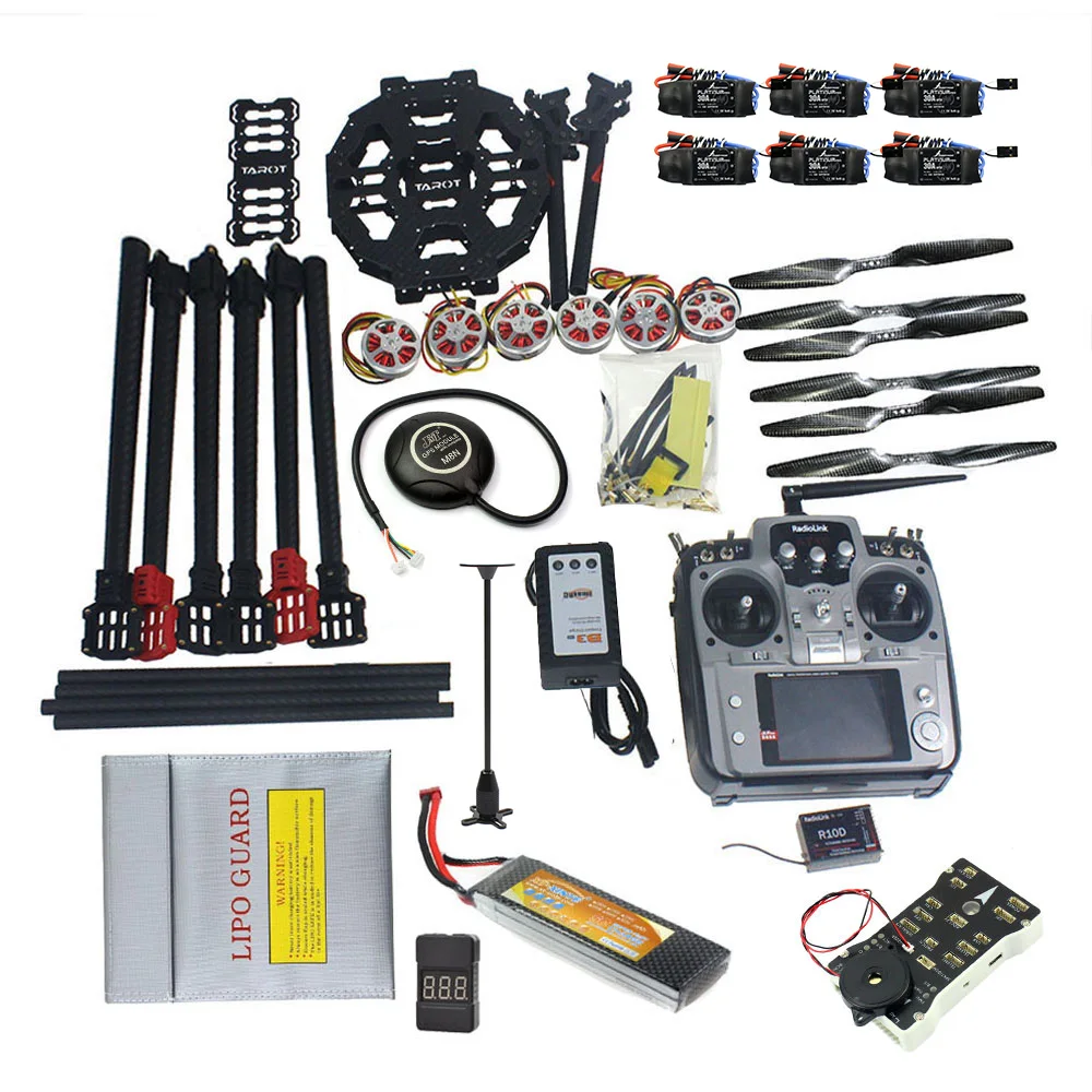 

Hot ARF/PNP Full Kit Hexacopter GPS Drone Aircraft Kit Tarot FY690S Frame 750KV Motor PIX 2.4.8 32 Bit Flight Controller F07803-