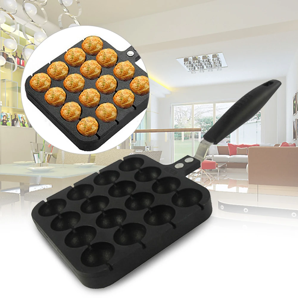 Алюминиевая плита для приготовления пищи с ручкой Takoyaki выпечка пресс-формы портативный домашний антипригарный кухонные аксессуары шарики из осьминога