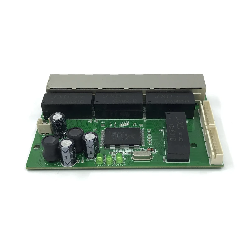 OEM PBC 8-портовый гигабитный Ethernet коммутатор 8 портов met 8-контактный разъем 10/100/1000 m концентратор 8way штекер питания печатная плата OEM schroef gat