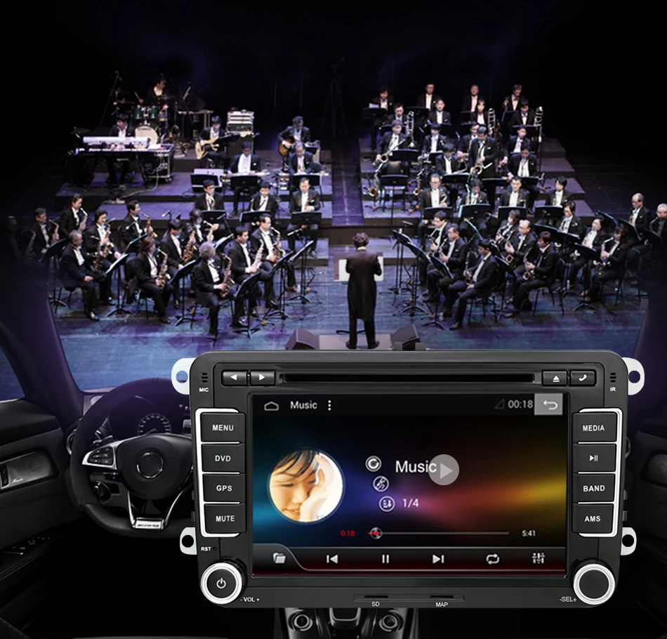 Eunavi 2 din Android 9 PX6 автомобильный DVD мультимедийный радио плеер gps для VW GOLF 6 Polo Bora JETTA B6 PASSAT Tiguan SKODA OCTAVIA DSP