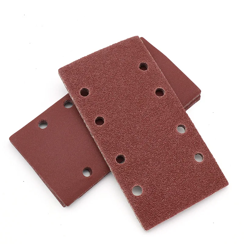 цена 10 Pcs Rectangular Flocking Sandpaper / Square Sandpaper 95 * 185mm / Special-shaped Sandpaper / Grinder Sandpaper