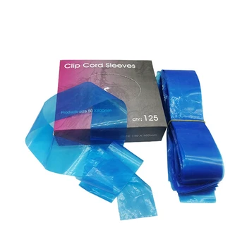 

125Pcs/Box Blue Tattoo Clip Plastic Cord Sleeves Bags Disposable Cover Bags for Tattoo Machine Supply Accessories