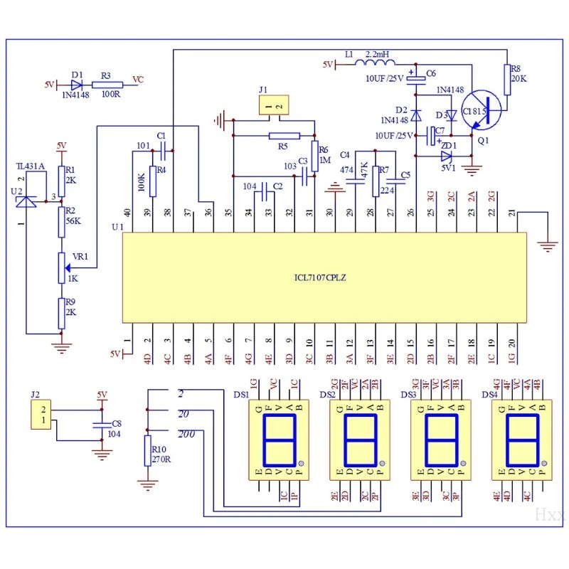 ICL7107 цифровой комплект амперметра DIY модуль DC 5 В 35mA 70,6x39 мм DIY наборы Ампер ток метр OOTDTY
