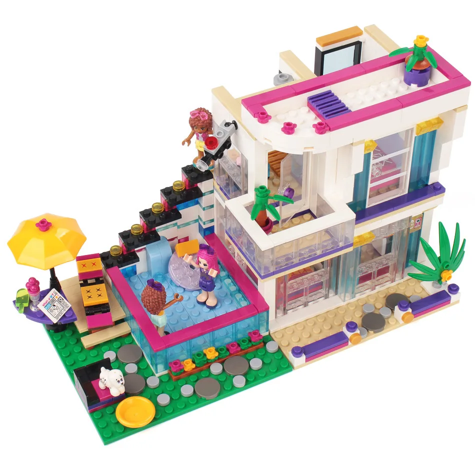 

37035 Star Livi's House Building Compatible Legpining Friend For Girls Figures Bricks Educational Toys For Childre 3008