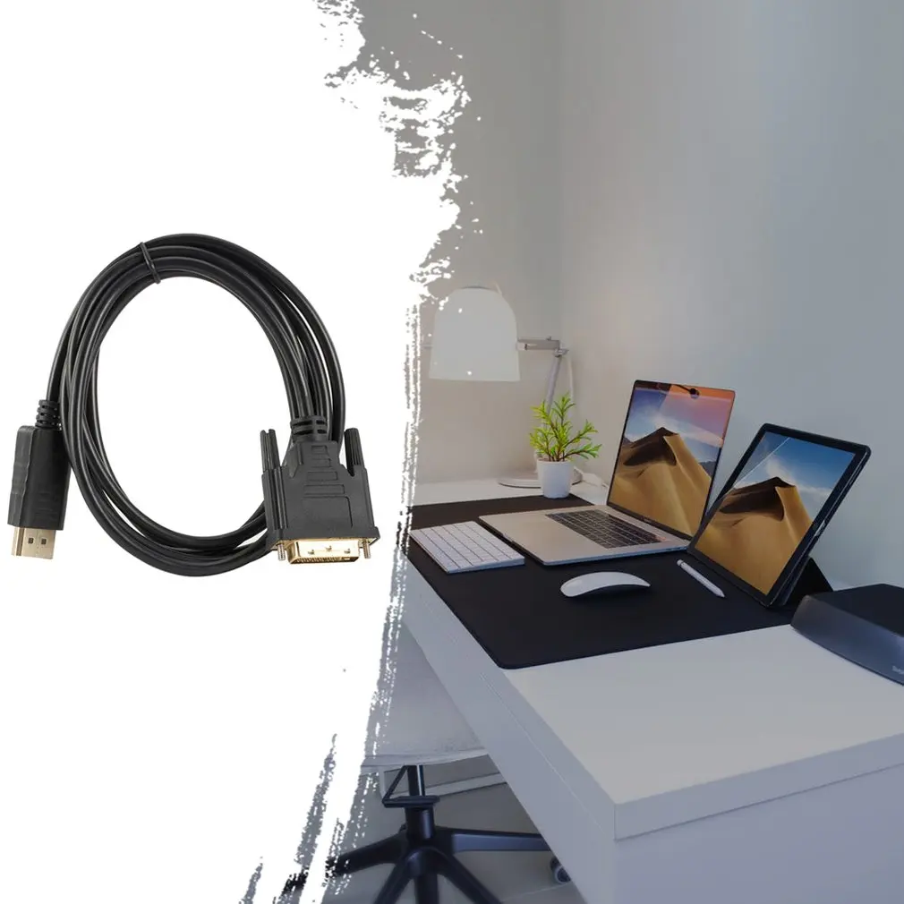 DP Для переходника dvi кабельный дисплейный порт к DVI 24+ 1 кабель-адаптер 1,8 метров 1080P многофункциональный дисплей