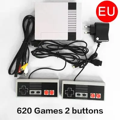 2 Buttones EU Plug Мини-ТВ портативная семейная игровая консоль для отдыха встроенный 620 классический AV порт ретро двойной геймпад игровой плеер подарок детям - Цвет: 2 Buttones EU Plug
