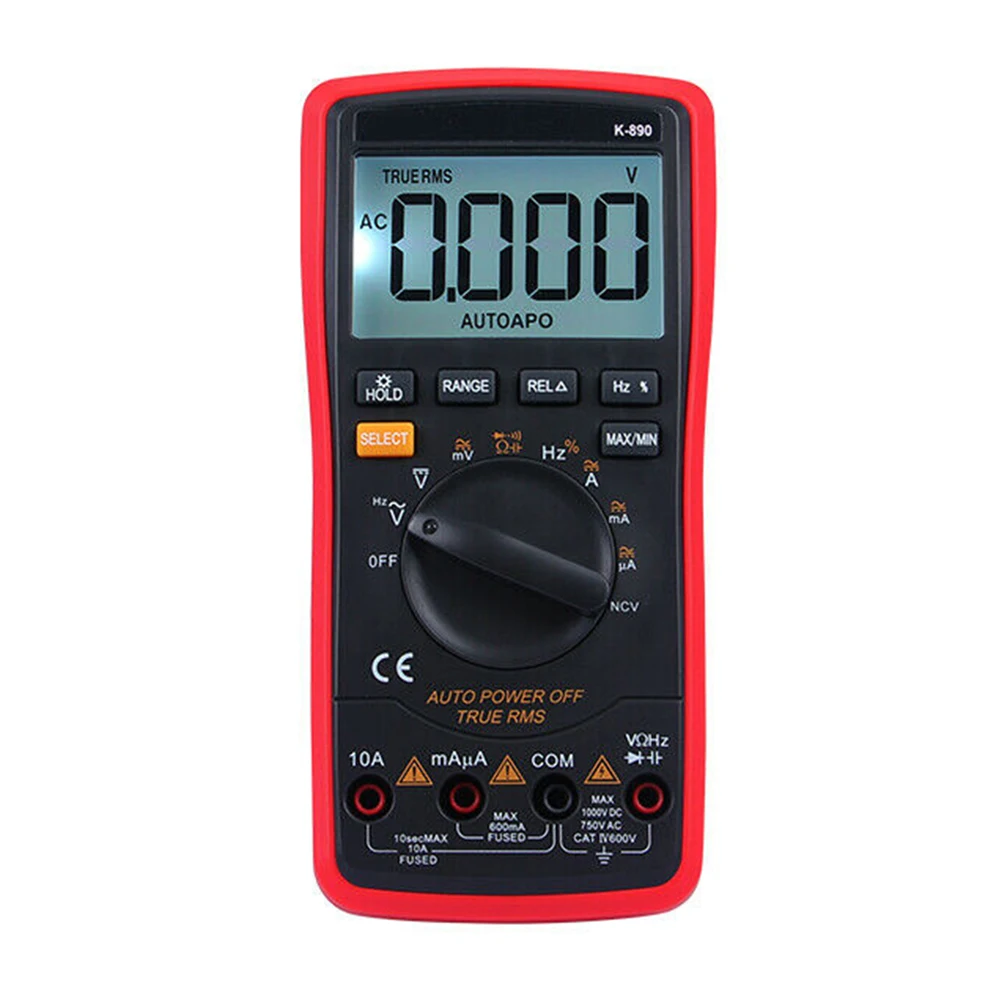 

Backlight LCD Display Voltage Current Automatic Digital Multimeter Home Ammeter Multifunction Stable High Accuracy Portable