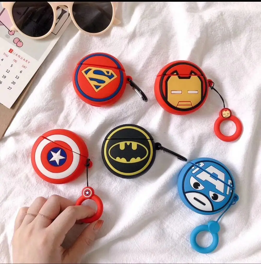 Для Apple Airpods чехол с человеком пауком беспроводной Bluetooth для наушников Marvel Капитан