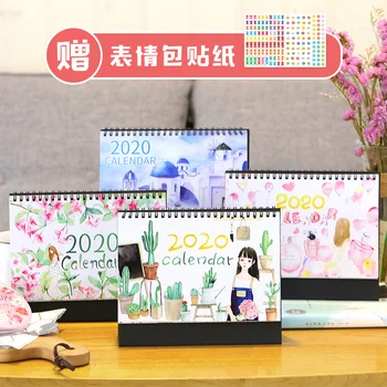 

Dreamy Pink memory 2020 Perfume bottle Desktop Standing Coil Calendar Memo Daily Schedule Table Planner Yearly Agenda Organizer