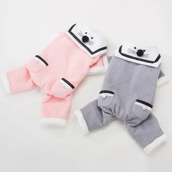 

Cute Cat Dog Pajamas Jumpsuit Winter Warm Fleece Small Dog Cat Coat Jacket Chihuahua Shirt Hoodie Clothes For Pitbull